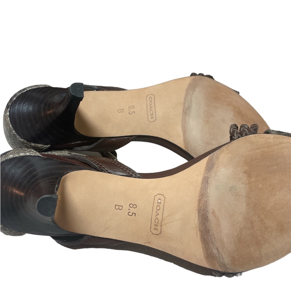 COACH Ieesha strappy leather sandal with kitten heel. 8.5 - Picture 8 of 8